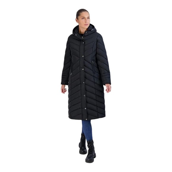 Madden Girl Jackets & Coats Madden Girl Long Maxi Quilted Puffer Jacket Coat Size L Black